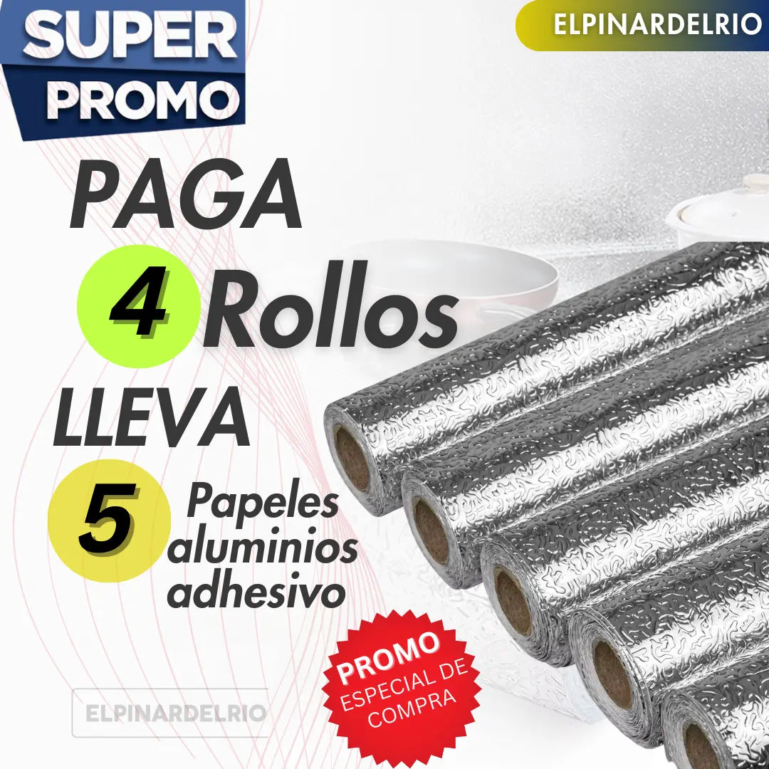 🏠 PAPEL ALUMINIO ADHESIVO + ENVÍO GRATIS