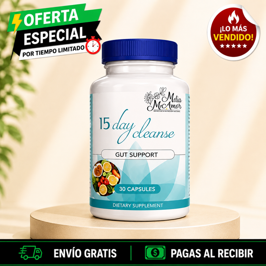 🧃 15 DÍAS CLEANSE – Limpieza Natural de Colon + Envío Gratis 🚚