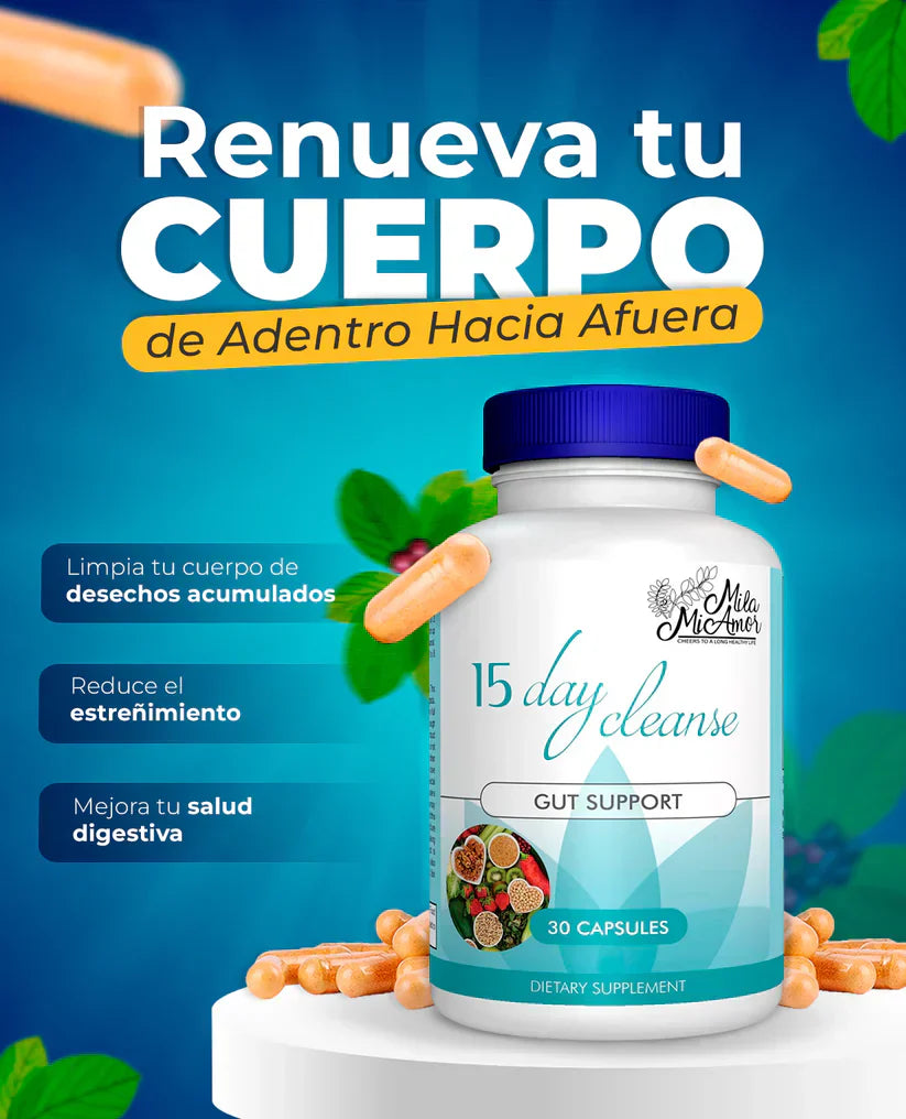 🧃 15 DÍAS CLEANSE – Limpieza Natural de Colon + Envío Gratis 🚚