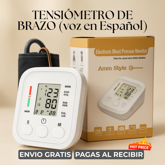 🩺 TENSIÓMETRO de Brazo Voz en Español + ENVÍO GRATIS