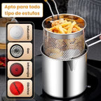 🍳 OLLA FREIDORA 1,2L ACERO INOXIDABLE 304 + ENVÍO GRATIS