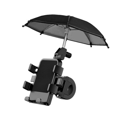 📱 SOPORTE PARA CELULAR CON SOMBRILLA PARA MANUBRIO DE MOTO Y BICICLETA + ENVÍO GRATIS 🚚