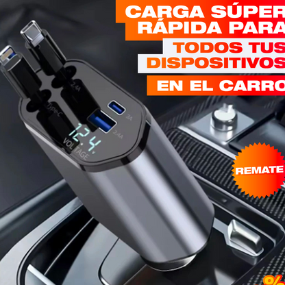 ⚡ CARGADOR RETRÁCTIL 4 EN 1 + ENVÍO GRATIS