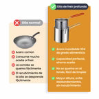 🍳 OLLA FREIDORA 1,2L ACERO INOXIDABLE 304 + ENVÍO GRATIS