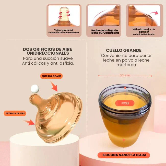 BIBERON NANO SILICONA 8 onz