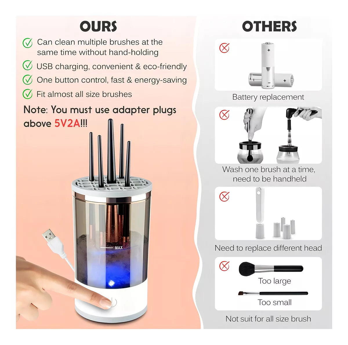 🌀 BROCHAS IMPECABLES – máquina limpiadora portátil eléctrica automática + ENVÍO GRATIS