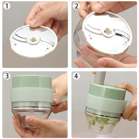 PicaTodo 4 en 1 Cortador de Alimentos Multifuncional