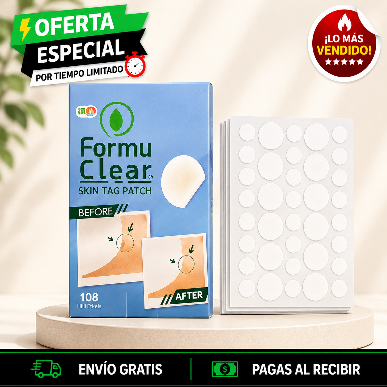 😳 2X1 FORMUCLEAR - ELIMINA VERRUGAS SIN DOLOR Y SEGURO + ENVIO GRATIS🚚
