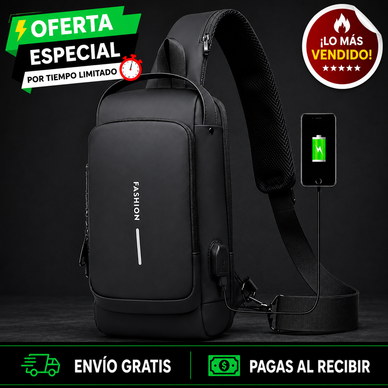 🎒 Mochila Antirrobo Premium + ENVIO GRATIS 🚚