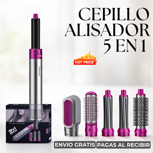 💇‍♀️ CEPILLO ALISADOR 5 EN 1 + ENVÍO GRATIS 🚚