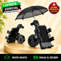 📱 SOPORTE PARA CELULAR CON SOMBRILLA PARA MANUBRIO DE MOTO Y BICICLETA + ENVÍO GRATIS 🚚